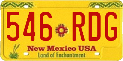 NM license plate 546RDG