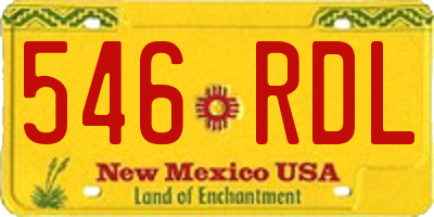 NM license plate 546RDL