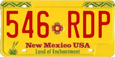 NM license plate 546RDP