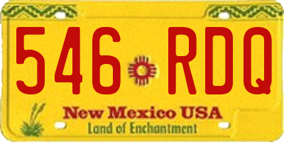 NM license plate 546RDQ