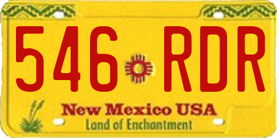 NM license plate 546RDR