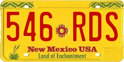 NM license plate 546RDS