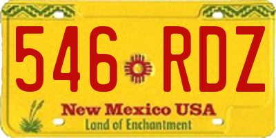 NM license plate 546RDZ
