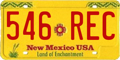 NM license plate 546REC