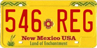 NM license plate 546REG