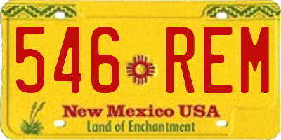 NM license plate 546REM