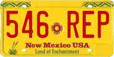 NM license plate 546REP