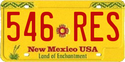 NM license plate 546RES