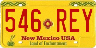 NM license plate 546REY