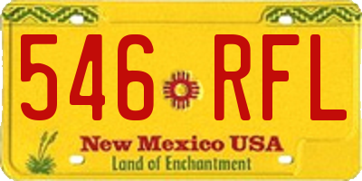 NM license plate 546RFL