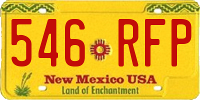 NM license plate 546RFP