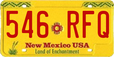 NM license plate 546RFQ