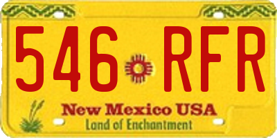 NM license plate 546RFR