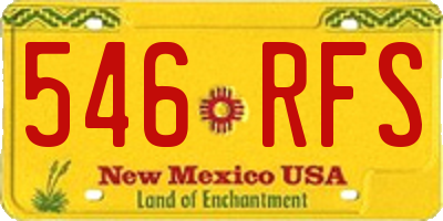 NM license plate 546RFS