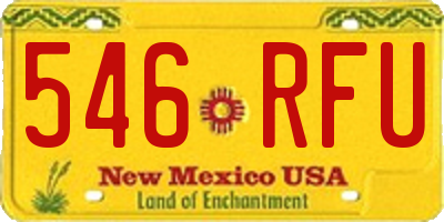 NM license plate 546RFU