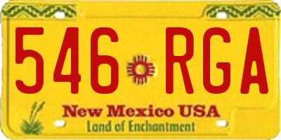 NM license plate 546RGA