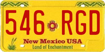 NM license plate 546RGD