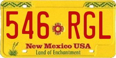 NM license plate 546RGL