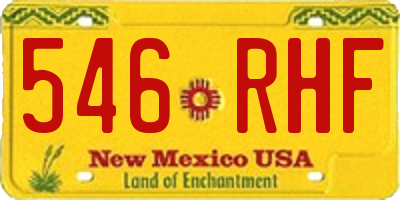 NM license plate 546RHF