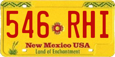 NM license plate 546RHI