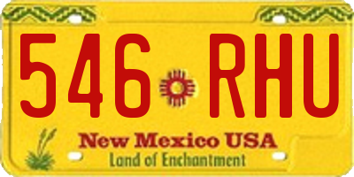 NM license plate 546RHU