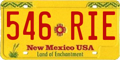NM license plate 546RIE