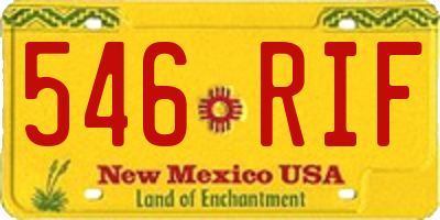 NM license plate 546RIF