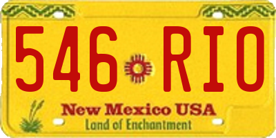 NM license plate 546RIO