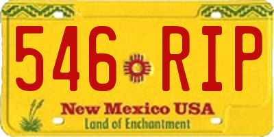 NM license plate 546RIP