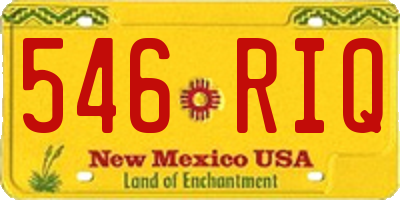 NM license plate 546RIQ
