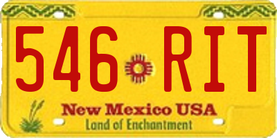 NM license plate 546RIT