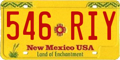 NM license plate 546RIY