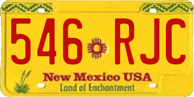 NM license plate 546RJC