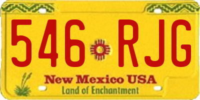 NM license plate 546RJG
