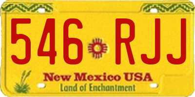 NM license plate 546RJJ