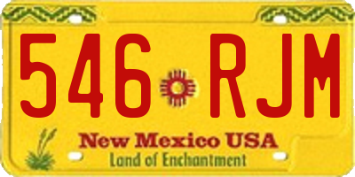 NM license plate 546RJM