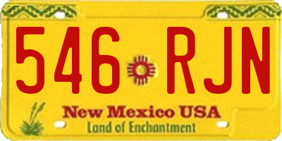 NM license plate 546RJN