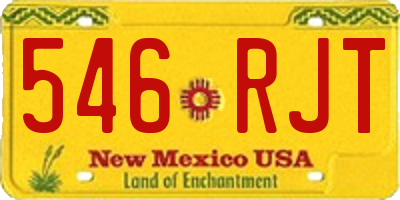 NM license plate 546RJT
