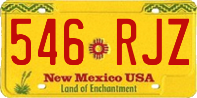 NM license plate 546RJZ