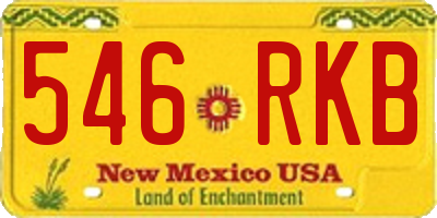 NM license plate 546RKB