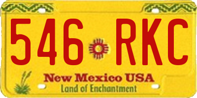 NM license plate 546RKC