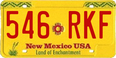 NM license plate 546RKF