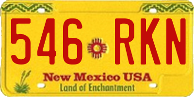 NM license plate 546RKN