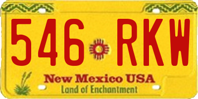 NM license plate 546RKW