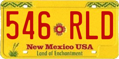 NM license plate 546RLD
