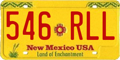 NM license plate 546RLL