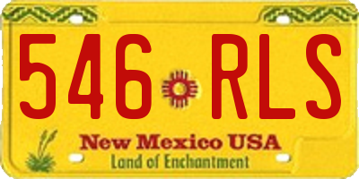 NM license plate 546RLS
