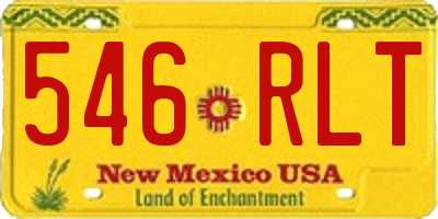 NM license plate 546RLT