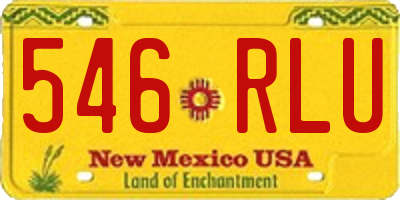 NM license plate 546RLU