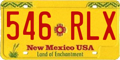 NM license plate 546RLX